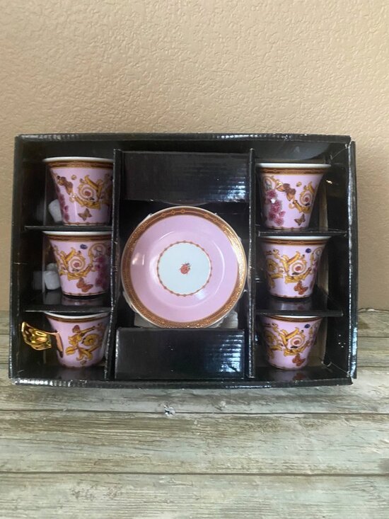 Rutherford Other - Aramco Imports Rutherford Le Jardin Italy 12Pc Espresso Cup Saucer Set w/Box Vtg